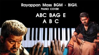 Bigil  Rayappan Mass BGM Piano Cover  Vijay  AR Rahman  AJ Shangarjan [upl. by Antons190]