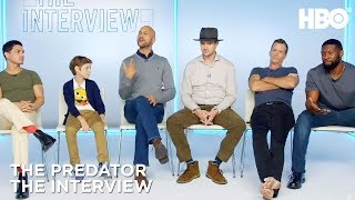 The Predator Interview w Thomas Jane Boyd Holbrook amp More  HBO [upl. by Strickman]