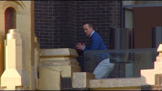 Peyton Manning Throws a Football Off Skyscraper [upl. by Snebur]