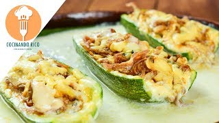 Calabacitas rellenas Gratinadas [upl. by Hegarty724]