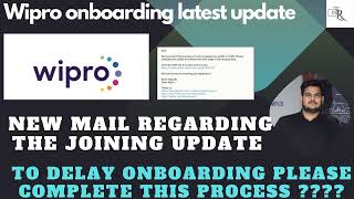 Wipro sending mail onboarding update newsWipro Elite phaseWilp Turbo important mail Onboarding [upl. by Noda]