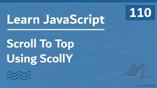 Learn JavaScript In Arabic 2021  110  Scroll To Top Using Y Practice [upl. by Roosnam312]