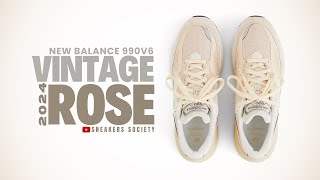 VINTAGE ROSE 2024 New Balance 990v6  DETAILED LOOK  PRICE [upl. by Reldnahc]