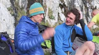 Adam Ondra tries Rainman 9b Britains hardest climb [upl. by Orofselet]