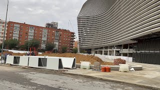 Obras estadio Santiago Bernabéu hoy remodelación 14 Octubre 2023 [upl. by Goodard]