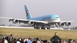 Airbus A380 KOREAN AIR first landing [upl. by Etnoval]