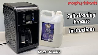 Morphy Richards 163005 Pour Over Filter Coffee Machine Selfcleaning Instructions with White Vinegar [upl. by Agrippina]