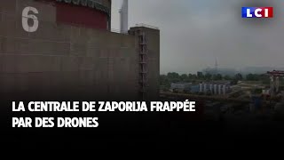 La centrale de Zaporija frappée par des drones [upl. by Abita715]