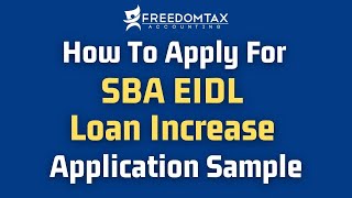 Apply for SBA EIDL Loan Increase Up to 500K  Email Sample Template [upl. by Yrogerg]