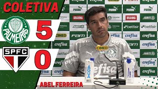 COLETIVA ABEL FERREIRA  AO VIVO  PALMEIRAS 5X0 SÃO PAULO  GOLEADA DO VERDÃO PIQUEREZ MONSTRO [upl. by Whitford]