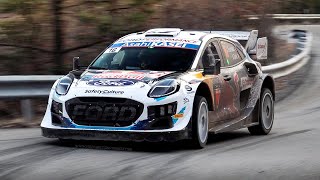 500HP Ford Puma Hybrid Rally1 Car at WRC MonteCarlo 2024 Starts Top Speed amp AntiLag Sound [upl. by Akimak894]