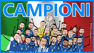 UEFA EURO 2020  LITALIA È CAMPIONE DEUROPA  PARODIA CARTOON  Parte 2 [upl. by Dnob]