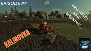 KALINOVKA  Episode 4  FS22  Plowing out a new field with a beast of a machine [upl. by Xuaegram]