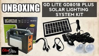 GDLITE GD8018 PLUS SOLAR LIGHTING SYSTEM KITBLING GLITZ [upl. by Trip]