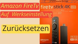 Amazon Fire TV auf Werkseinstellung zurücksetzen [upl. by Eelymmij635]