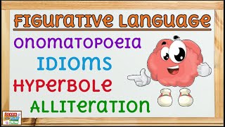 Figurative language for Kids Hyperboles Idioms Onomatopoeia and Alliteration [upl. by Neurath]