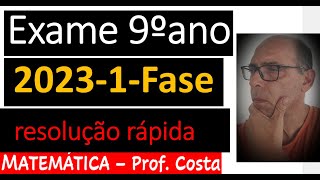 Exame Matemática 9º ano 2023  1ª fase Resolução completa [upl. by Palumbo]