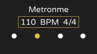 Metronome  110 BPM  44 Time with Accent [upl. by Wolenik]