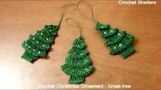 How to make quick amp easy crochet Christmas Ornament  Xmas tree [upl. by Felic]