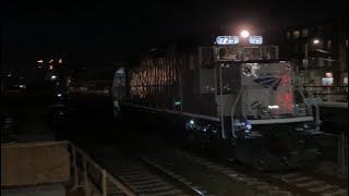 AMTK 725 and 726 with phase III amfleet on Amtrak test train 881 horn salute [upl. by Nythsa126]