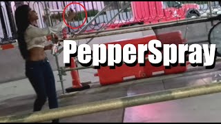 WOMAN PEPPERSPRAYS MAN ON VEGAS STRIP MUST SEE [upl. by Nnasus]