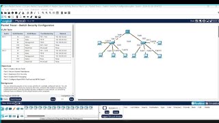 1161 packet tracer  switch security configuration [upl. by Trudie]