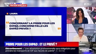 La prime pour les EHPAD concernetelle les EHPAD privés BFMTV répond à vos questions [upl. by Attener]