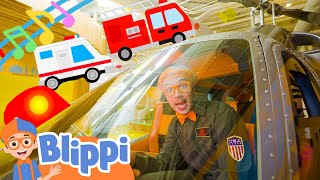 Nonstop Blippi Emergency Cars Trucks and Helicopter 15 Min Loop  Educational Vehicle Songs [upl. by Klotz917]