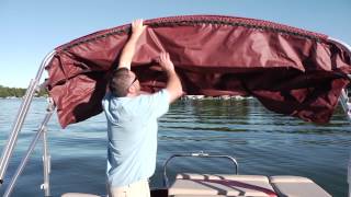 Godfrey Pontoons How To Put Up A Bimini Top [upl. by Tamiko]