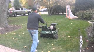 Aerating lawn the funny way [upl. by Anaili]