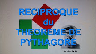 Réciproque du Théorème de Pythagore [upl. by Wildee]