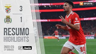 Highlights  Resumo Benfica 31 Boavista Liga 2223 21 [upl. by Kalin121]