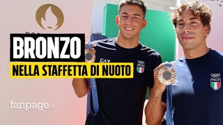 Olimpiadi 2024 Italia di bronzo nella staffetta di nuoto a Parigi quotPer noi un punto di partenzaquot [upl. by Odel875]