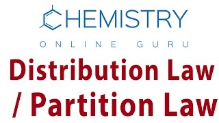 Distribution Law  Partition Law amp Coefficient [upl. by Emorej]