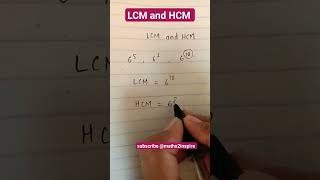 LCM and HCM trendingshorts youtube mathshorts ytshort maths2inspire math lcmandhcf [upl. by Vassell]