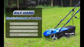 BILT HARD Dethatcher Scarifier Electric Powered [upl. by Enihpesoj]