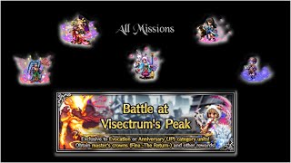 FFBE Battle at Visectrums Peak Lvl 4 All Missions [upl. by Pesek113]