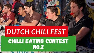 Chilli Eating Contest  Dutch ChiliFest 2023  Competition No2 [upl. by Jobina91]