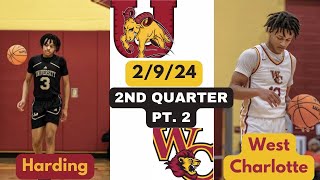 West Charlotte Varsity vs Harding  2nd Quarter Pt 2  2924 [upl. by Derdlim]