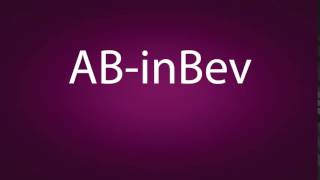 How to pronounce ABinBev [upl. by Chanda]