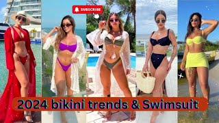 New Bikinis amp Swimsuit 2024 Trendy Bikinis Flattering OnePiece and Versatile TwoPiece Swimsuits [upl. by Enitsrik29]