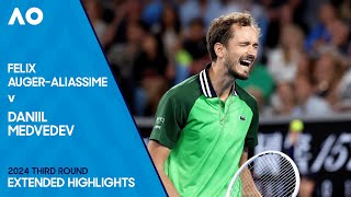 Felix AugerAliassime v Daniil Medvedev Extended Highlights  Australian Open 2024 Third Round [upl. by Perkin4]