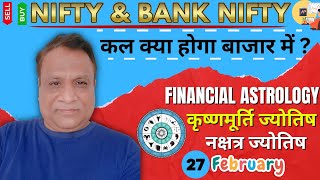 Nifty Bank Nifty Stock Prediction by Financial Astrology for date 27 Feb 2024 [upl. by Nywg]