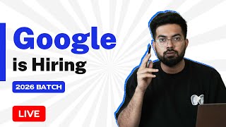 Google is Hiring 2026 Batch  Summer Internship Opportunity [upl. by Edda]