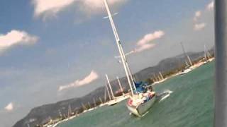 Tsunami Ao Chalong Phuket Thailand Family boat in near accident [upl. by Borg406]