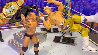 Cody Rhodes vs Randy Orton Action Figure Match Hardcore Championship [upl. by Bocock663]