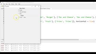 Using Button Groups in Guizero [upl. by Kcirredal273]