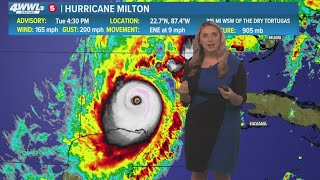 Tuesday 5PM First Weather Latest tracking of Hurricane Milton ahead of Wednesday landfall [upl. by Nylirem]