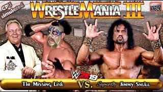 WWE2K19  ROSTER PREMIERE  Missing Link VS Superfly Jimmy Snuka Gameplay incl Mods [upl. by Cia]