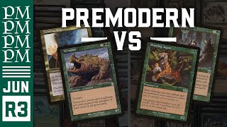 Terrageddon vs 10 Land Stompy  Round 3  June Premodern MTG Tournament [upl. by Naga72]